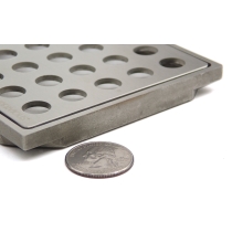 EMPERVIOUS 4" DRAIN GRATE AND FRAME - BRUSHED STAINLESS